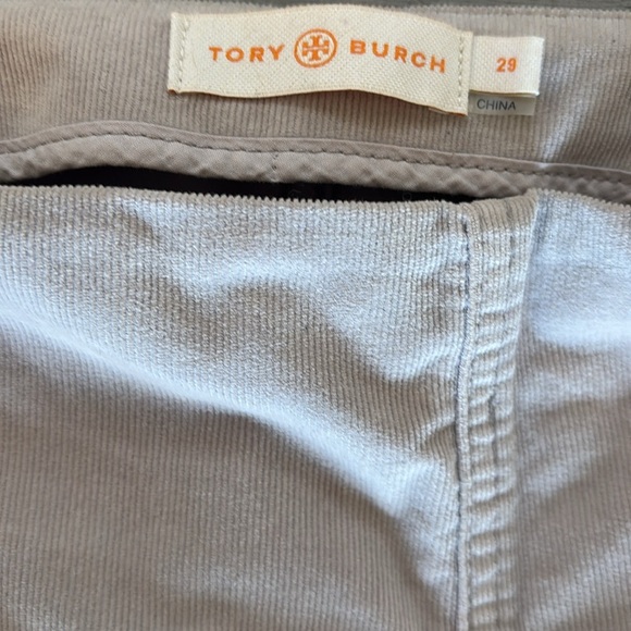 TORY BURCH Billet Leggings Pants Micro Corduroy Side Zipper Skinny Tan Size 29 - Picture 4 of 11